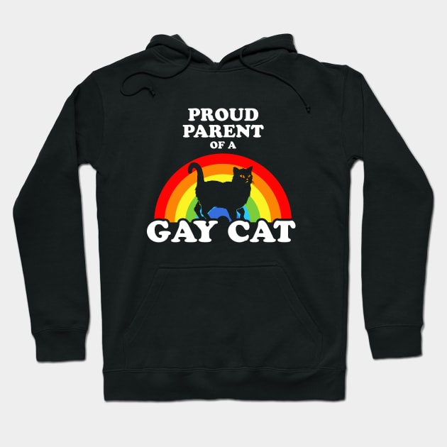 Proud Parent Of A Gay Cat Hoodie by dumbshirts